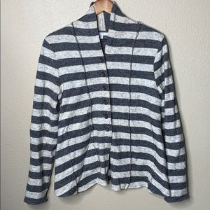 Mystree Striped Button up Cardi